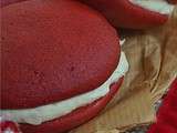 Red velvet whoopie pie