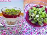 Verrine de muesli au fromage blanc et kiwi