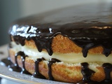 Boston cream pie- gâteau boston-Bostońskie ciasto przekładane