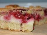 Ciasto kruche z serem i malinami ...gâteau polonais au fromage et framboises avec crumble