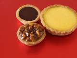 Farandole de tartelettes : citron, chocolat et caramel aux fruits secs