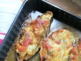 Aubergines farcies aux poivrons