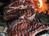 Côtes de boeuf au feu de bois