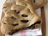 Fougasse à la tapenade noire