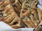 Fougasse aux olives au levain