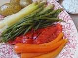 Légumes frais à la tapenade et au fromage blanc