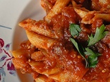Pâtes, sauce à l'aubergine