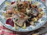 Salade de harengs aux endives, betteraves et pois chiches