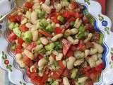 Salade de haricots blancs aux crudités