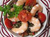 Salade de lentilles aux gambas