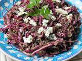 Salade de lentilles et chou rouge au roquefort