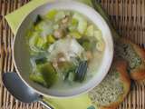 Soupe de poireaux aux pois chiches