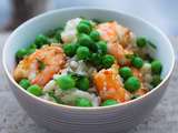 Risotto printanier : petits pois et crevettes