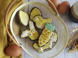 Biscuits décoré au chocolat et noisette