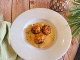 Boulettes de poulet chorizo et sauce paprika courgettes