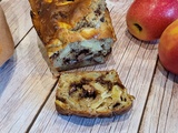 Cake à la farine de châtaigne, pommes et chocolat