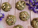 Cookies matcha avec son coeur fruits rouges