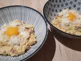 Courge spaghettis à la carbonara