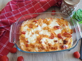 Gratin de gnocchi au mascarpone et tomates cerises