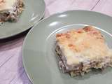 Lasagne aux artichauts, mozza et saucisse grillée