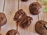 Muffins bananabread chocolat au coeur chocolat