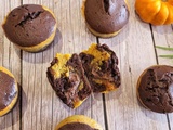 Muffins marbrés butternut chocolat coeur chocolat