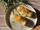 Nems brunch croustillants à la mortadelle & œufs brouillés