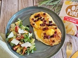 Nids de pommes de terre, œufs et chorizo