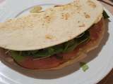 Piadina au jambon et parmesan