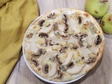 Pizza poires, champignons et gorgonzola