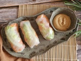 Rouleaux de printemps à la sauce cacahuète