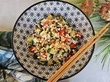 Salade de riz aux saveurs asiatiques