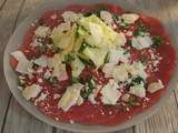 Tagliatelles de courgettes et carpaccio de boeuf