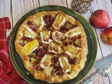 Tarte pommes, camembert et lardons