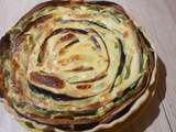 Tarte spirale aux courgettes, carottes, aubergine et mozza