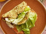 Wrap de courgette au saumon fumé