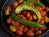 Piment vert et tomate cerise a l’indienne