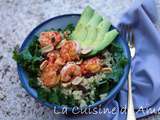 Salade de kale, quinoa et crevettes