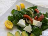 Salade de roquettes, avocat et feta