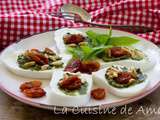 Salade de tomate sechee, mozzarelle et pesto