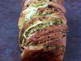 Babka salé au pesto basilic et noix de pécan