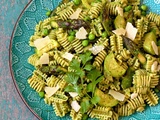 Pâtes “Primavera” au pesto frais et citron vert, légumes verts