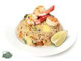 Riz Frit aux Crevettes, Ananas et Noix de Cajou