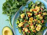 Salade de chou kale, edamame et avocat