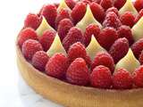 Tarte framboises vanille citron