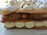 Millefeuille aux pommes caramélisées, crème vanille et chantilly au caramel