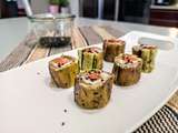 Makis saumon, courgette et aubergine