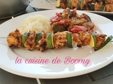 Brochettes de poulet et courgettes au paprika