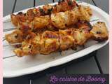 Brochettes de poulet, marinade curry / paprika cuisson bbq