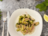 Courgettes au jambon blanc fumé